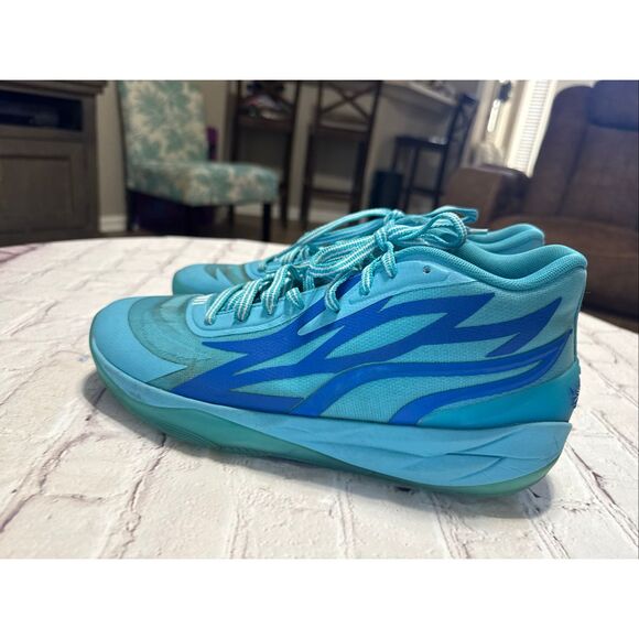 Puma Men\'s 11.5 ROTY LaMello Ball Basketball Shoes Blue Atoll Ultra Sneakers main image 6